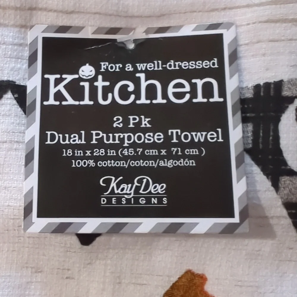 NWT Kay Dee Designs (2) 2pk Towel 18
